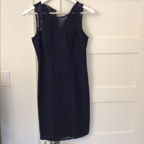 Jcrew Navy Lace Dress size 0 - Picture 3 of 4